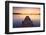 Wooden jetty at dawn, sunrise, long exposure, Corsica, France, Mediterranean, Europe-John Miller-Framed Photographic Print