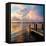 Wooden Jetty at Sunset-Philippe Hugonnard-Framed Premier Image Canvas