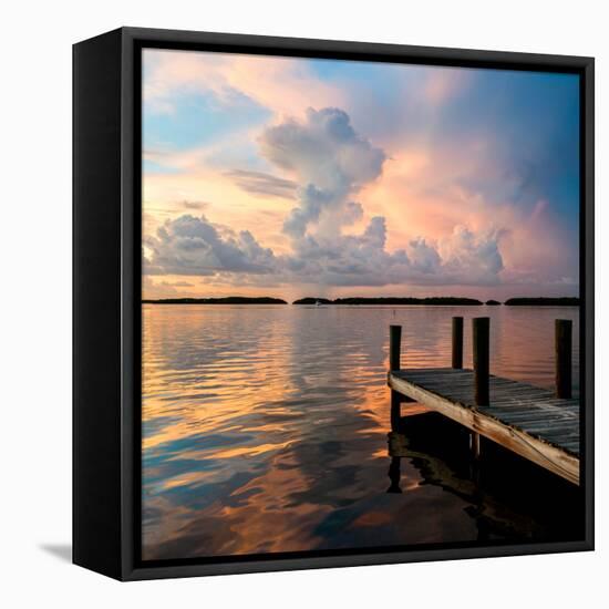 Wooden Jetty at Sunset-Philippe Hugonnard-Framed Premier Image Canvas