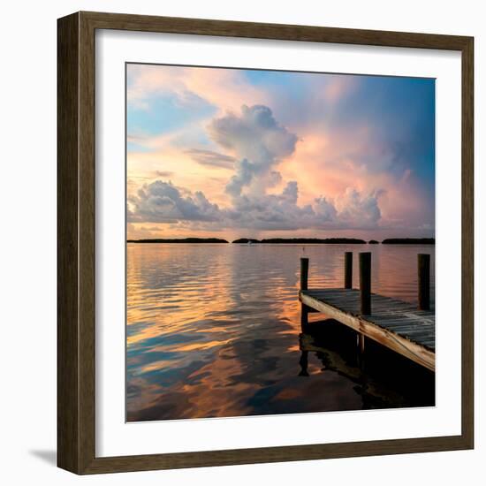 Wooden Jetty at Sunset-Philippe Hugonnard-Framed Photographic Print