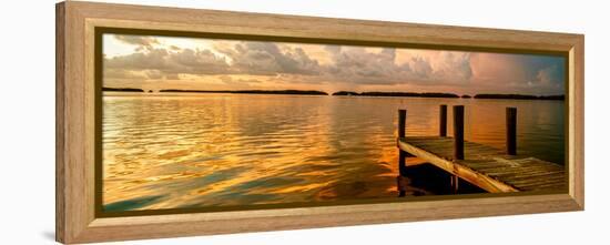 Wooden Jetty at Sunset-Philippe Hugonnard-Framed Premier Image Canvas