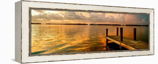 Wooden Jetty at Sunset-Philippe Hugonnard-Framed Premier Image Canvas