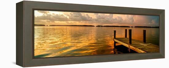 Wooden Jetty at Sunset-Philippe Hugonnard-Framed Premier Image Canvas