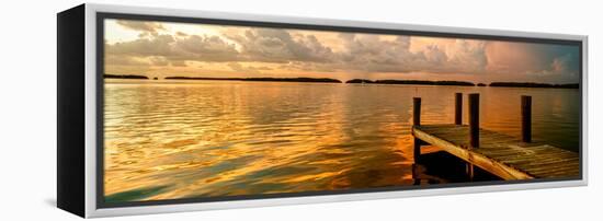 Wooden Jetty at Sunset-Philippe Hugonnard-Framed Premier Image Canvas