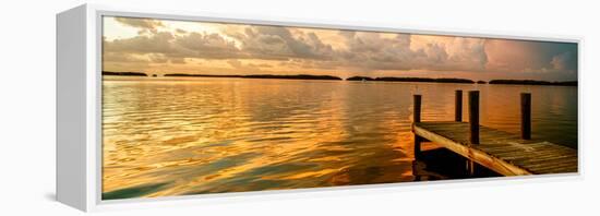 Wooden Jetty at Sunset-Philippe Hugonnard-Framed Premier Image Canvas