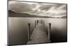 Wooden Jetty on Derwent Water in the Lake District, Cumbria, England. Autumn-Adam Burton-Mounted Photographic Print