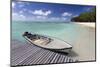 Wooden Jetty with a Boat Tied to It-Lee Frost-Mounted Photographic Print