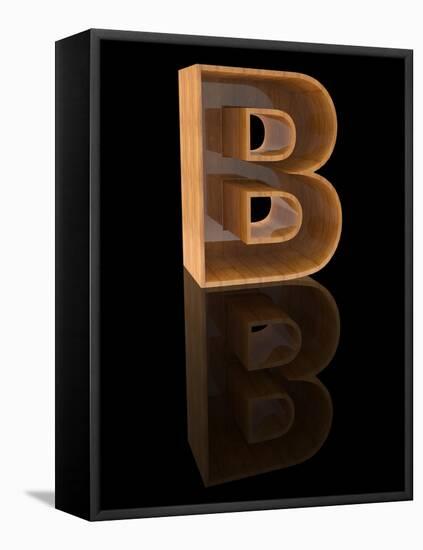 Wooden Letter B-Andriy Zholudyev-Framed Stretched Canvas