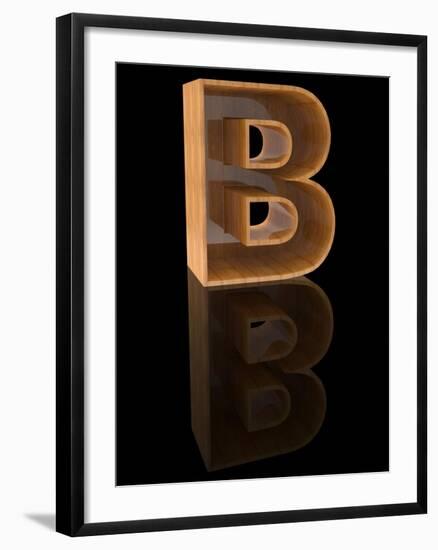 Wooden Letter B-Andriy Zholudyev-Framed Art Print