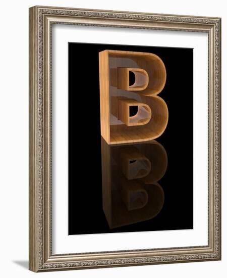 Wooden Letter B-Andriy Zholudyev-Framed Art Print