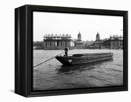 Wooden Lighter and Topsail Barges on the Thames at Greenwich, London, C1905-null-Framed Premier Image Canvas