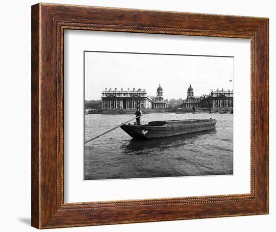 Wooden Lighter and Topsail Barges on the Thames at Greenwich, London, C1905-null-Framed Photographic Print