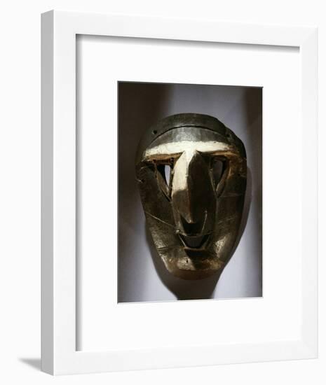 Wooden mask, DR Congo, 19th-20th century-Werner Forman-Framed Photographic Print