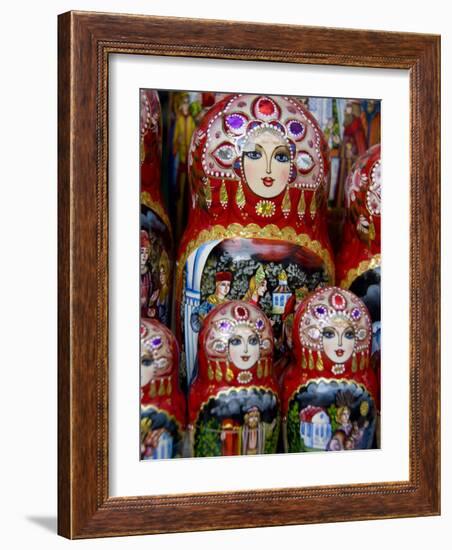 Wooden Matryoshka Nesting Dolls, Moscow, Russia-Cindy Miller Hopkins-Framed Photographic Print