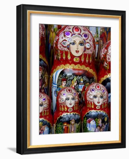 Wooden Matryoshka Nesting Dolls, Moscow, Russia-Cindy Miller Hopkins-Framed Photographic Print