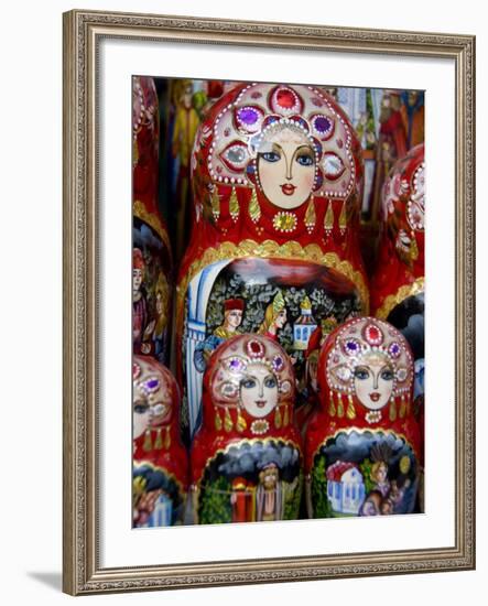 Wooden Matryoshka Nesting Dolls, Moscow, Russia-Cindy Miller Hopkins-Framed Photographic Print