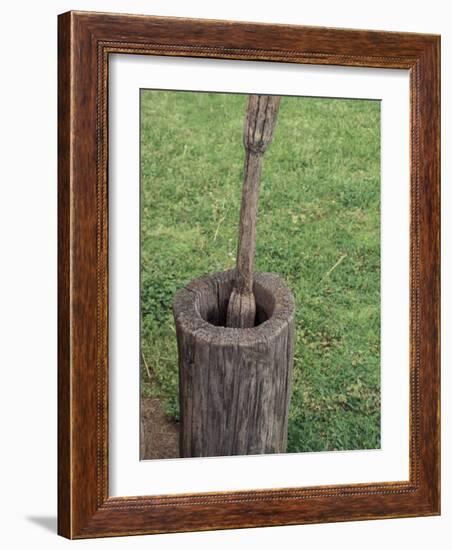 Wooden Mortar and Pestle for Grinding Corn, Chucalissa Native American Village, Memphis, Tennessee-null-Framed Photographic Print