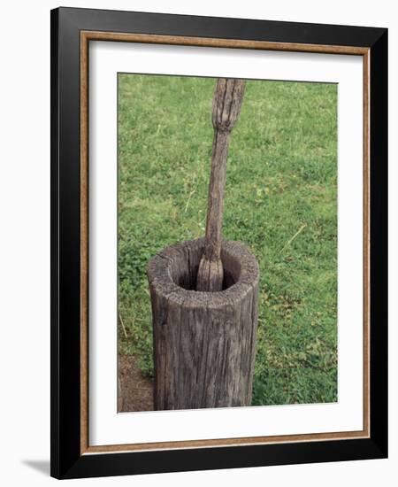 Wooden Mortar and Pestle for Grinding Corn, Chucalissa Native American Village, Memphis, Tennessee-null-Framed Photographic Print