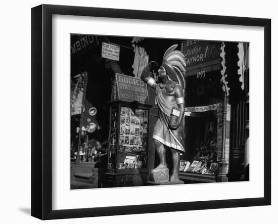 Wooden Native American Cigar Shop Statue--Framed Photographic Print