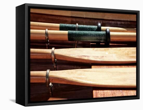 Wooden Oars-Savanah Plank-Framed Stretched Canvas