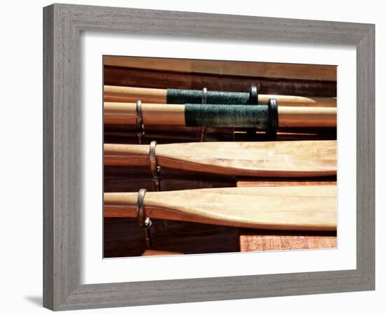 Wooden Oars-Savanah Plank-Framed Photo