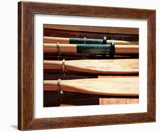 Wooden Oars-Savanah Plank-Framed Photo