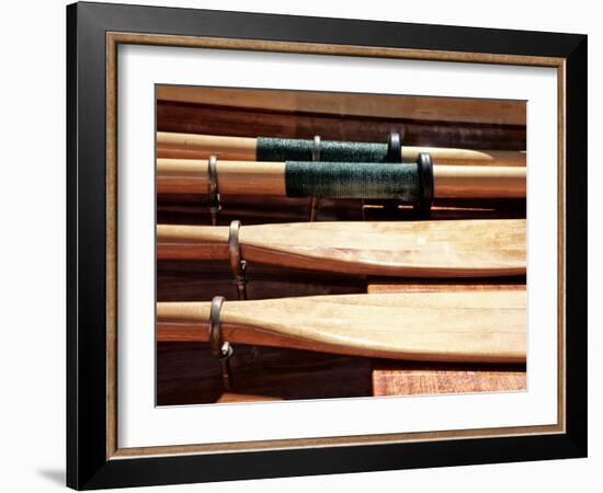 Wooden Oars-Savanah Plank-Framed Photo