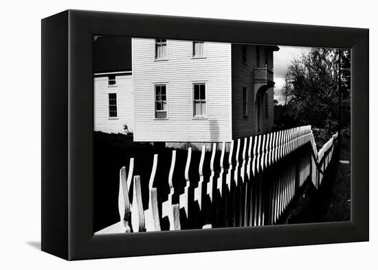 Wooden Picket Fence Surrounding a Building Built in 1850 in a Shaker Community-John Loengard-Framed Premier Image Canvas