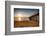 Wooden Pier Perspective at Sunset, Keansburg, New Jersey, USA-George Oze-Framed Photographic Print