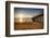 Wooden Pier Perspective at Sunset, Keansburg, New Jersey, USA-George Oze-Framed Photographic Print