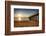 Wooden Pier Perspective at Sunset, Keansburg, New Jersey, USA-George Oze-Framed Photographic Print