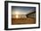 Wooden Pier Perspective at Sunset, Keansburg, New Jersey, USA-George Oze-Framed Photographic Print