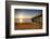 Wooden Pier Perspective at Sunset, Keansburg, New Jersey, USA-George Oze-Framed Photographic Print