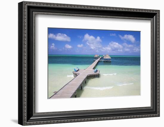 Wooden Pier, Playa El Paso, Cayo Guillermo, Jardines Del Rey, Ciego De Avila Province-Jane Sweeney-Framed Photographic Print