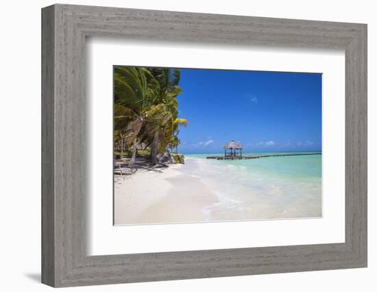 Wooden Red Jetty, Playa El Paso, Cayo Guillermo, Jardines Del Rey, Ciego De Avila Province-Jane Sweeney-Framed Photographic Print