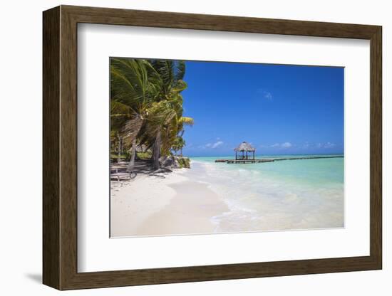 Wooden Red Jetty, Playa El Paso, Cayo Guillermo, Jardines Del Rey, Ciego De Avila Province-Jane Sweeney-Framed Photographic Print