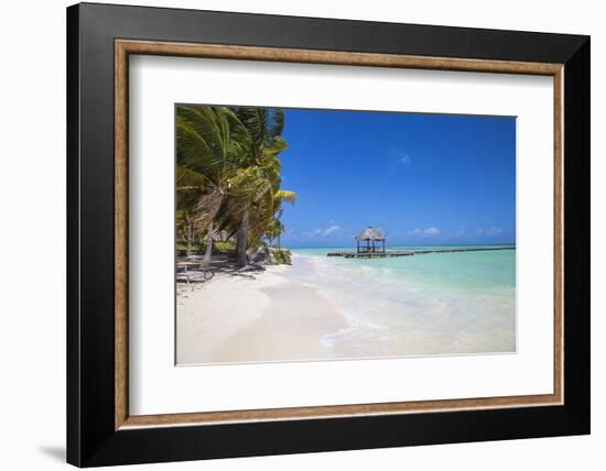 Wooden Red Jetty, Playa El Paso, Cayo Guillermo, Jardines Del Rey, Ciego De Avila Province-Jane Sweeney-Framed Photographic Print