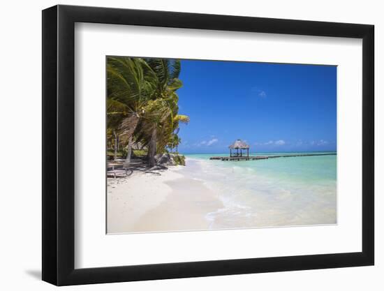 Wooden Red Jetty, Playa El Paso, Cayo Guillermo, Jardines Del Rey, Ciego De Avila Province-Jane Sweeney-Framed Photographic Print