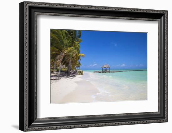 Wooden Red Jetty, Playa El Paso, Cayo Guillermo, Jardines Del Rey, Ciego De Avila Province-Jane Sweeney-Framed Photographic Print