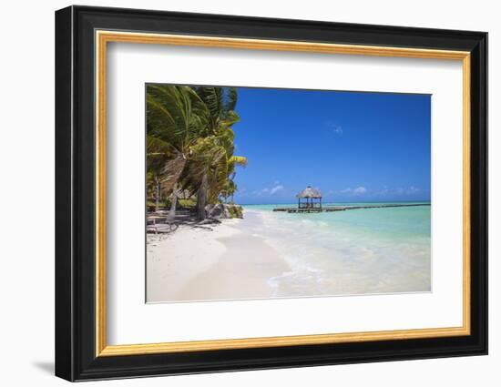 Wooden Red Jetty, Playa El Paso, Cayo Guillermo, Jardines Del Rey, Ciego De Avila Province-Jane Sweeney-Framed Photographic Print