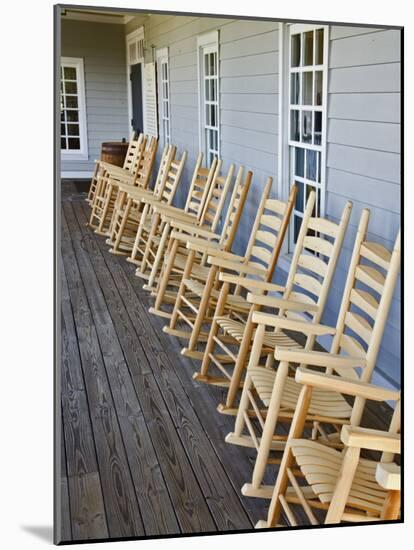 Wooden Rocking Chairs, Labrot & Graham Distillery, Kentucky, USA-Adam Jones-Mounted Photographic Print