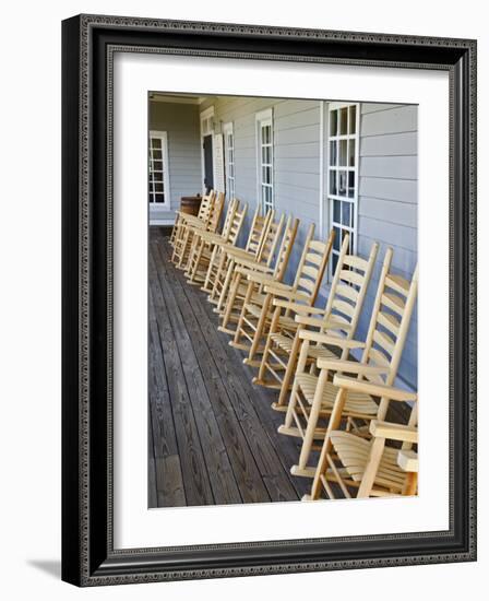 Wooden Rocking Chairs, Labrot & Graham Distillery, Kentucky, USA-Adam Jones-Framed Photographic Print