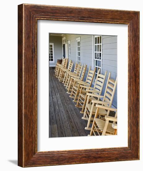 Wooden Rocking Chairs, Labrot & Graham Distillery, Kentucky, USA-Adam Jones-Framed Photographic Print