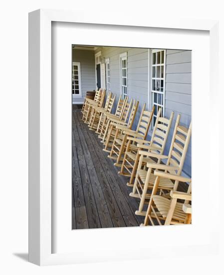 Wooden Rocking Chairs, Labrot & Graham Distillery, Kentucky, USA-Adam Jones-Framed Photographic Print