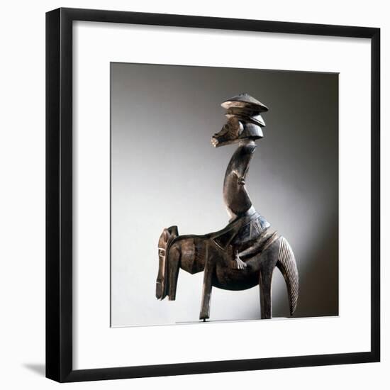 Wooden Senufo equestrian figure, northern Ivory Coast-Werner Forman-Framed Photographic Print