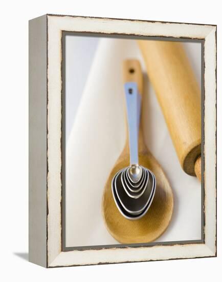 Wooden Spoon, Measuring Spoons and Rolling Pin-Greg Elms-Framed Premier Image Canvas