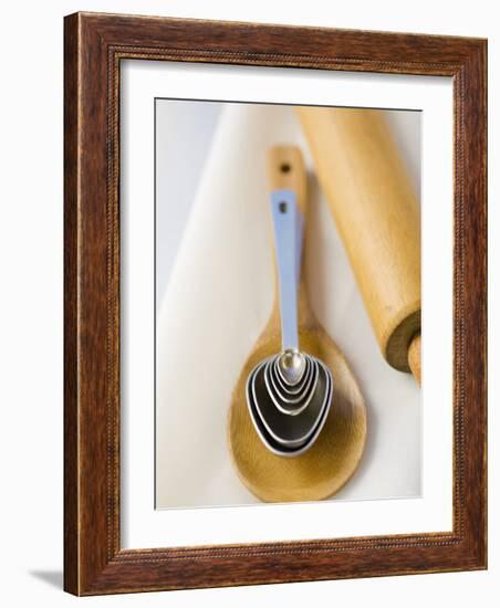 Wooden Spoon, Measuring Spoons and Rolling Pin-Greg Elms-Framed Photographic Print