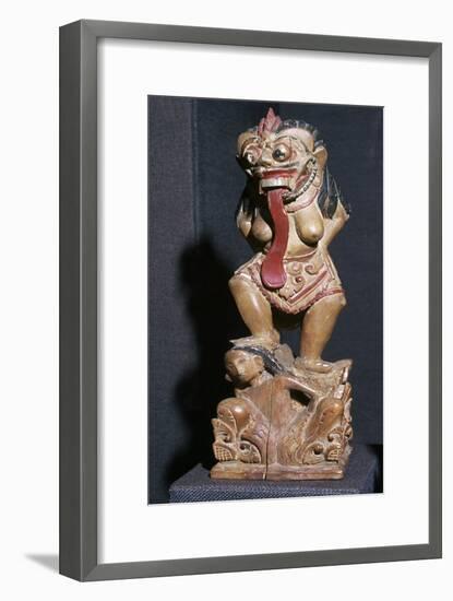 Wooden statuette of the Witch Queen Rangda-Unknown-Framed Giclee Print