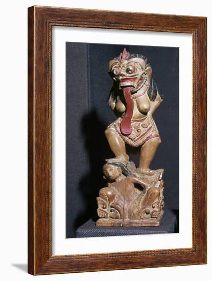 Wooden statuette of the Witch Queen Rangda-Unknown-Framed Giclee Print