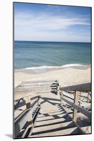 Wooden Steps at Nauset Light Beach in Cape Cod, Boston, Usa-null-Mounted Photographic Print